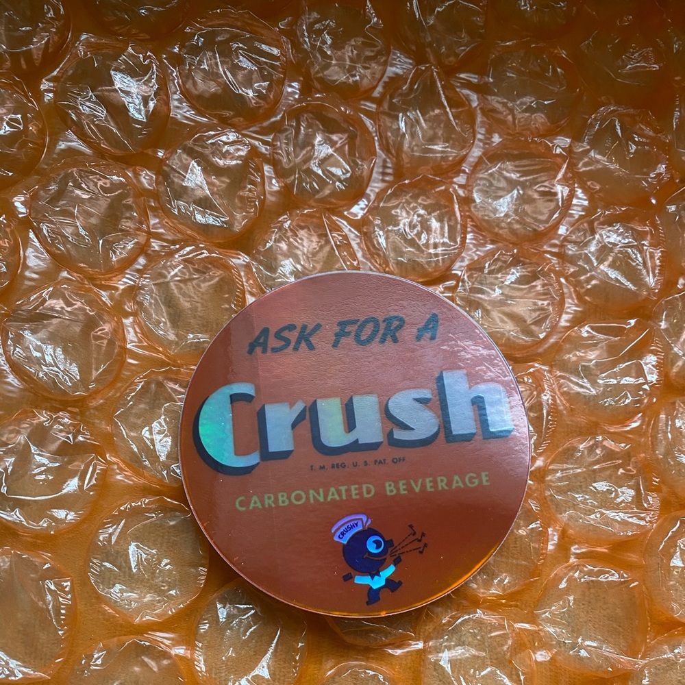 ORANGE CRUSH & MR CRUSHY 3” STICKER MINT